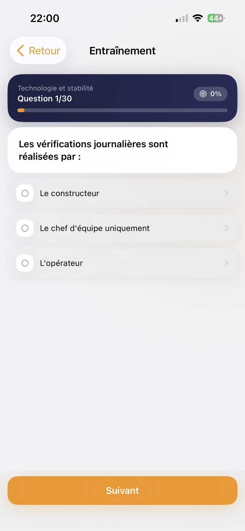 Question d'entraînement ciblé avec réponse